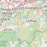 Map for location: Bougara, Algeria