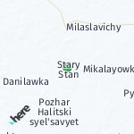 Map for location: Stary Stan, Belarusia