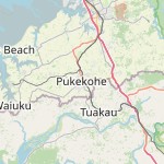 Map for location: Pukekohe, New Zealand