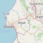 Map for location: Shijak, Albania