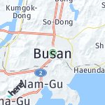 Map for location: Busan, South Korea