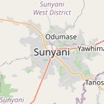 Map for location: Sunyani West District, Ghana