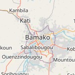 Map for location: Bamako, Mali