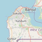 Map for location: Yundum, Gambia