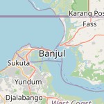 Map for location: Banjul, Gambia