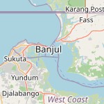 Map for location: Banjul, Gambia