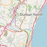 Map for location: eThekwini Ward 36, South Africa