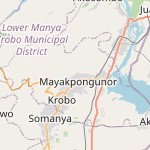 Map for location: Lower Manya Krobo Municipal District, Ghana