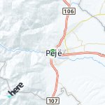 Map for location: Pejë, Kosovo