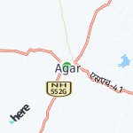 Map for location: Agar, India