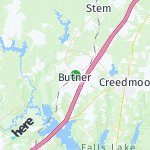 Map for location: Butner, United States