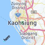 Map for location: Kaohsiung City, Taiwan