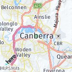 Map for location: Canberra, Australia