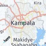 Map for location: Kampala, Uganda