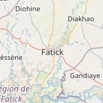 Map for location: Fatick, Senegal