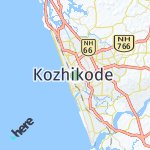 Map for location: Kozhikode, India