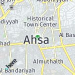 Map for location: Hofuf, Saudi Arabia