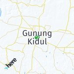 Map for location: Gunung Kidul, Indonesia