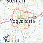 Map for location: Yogyakarta, Indonesia