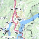 Map for location: Lugano, Swiss