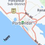 Map for location: Porbandar, India