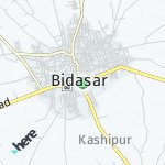 Map for location: Bidasar, India
