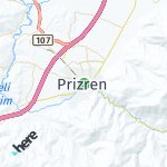 Map for location: Prizren, Kosovo