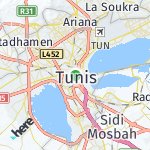 Map for location: Tunis, Tunisia