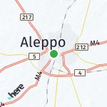 Map for location: Aleppo, Syria