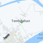 Map for location: Tembilahan, Indonesia