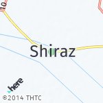 Map for location: Shiraz, Iran