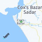 Map for location: Cox's Bazar, Bangladesh