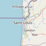 Map for location: Saint-Louis, Senegal