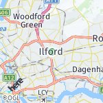 Map for location: Ilford, United Kingdom