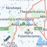 Map for location: Anuradhapura, Sri Lanka