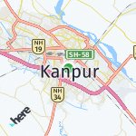 Map for location: Kanpur, India
