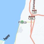 Map for location: Pisco, Peru