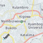 Map for location: Nsimbiziwoome, Uganda
