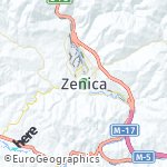Map for location: Zenica, Bosnia And Herzegovina