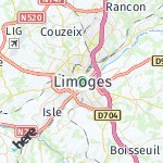 Map for location: Limoges, France