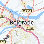 Map for location: Belgrade, Serbia