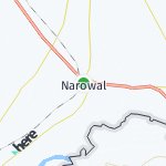 Map for location: Narowal, Pakistan