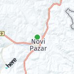 Map for location: Novi Pazar, Serbia