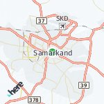 Map for location: Samarkand, Uzbekistan