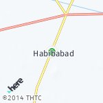 Map for location: Habibabad, Iran