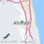 Map for location: Ahmadi, Kuwait