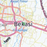 Map for location: Bekasi, Indonesia