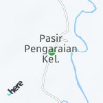 Map for location: Pasir Pengaraian, Indonesia