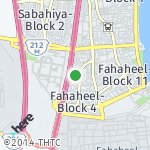 Map for location: Fahaheel-Block 1, Kuwait