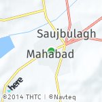 Map for location: Mahabad, Iran